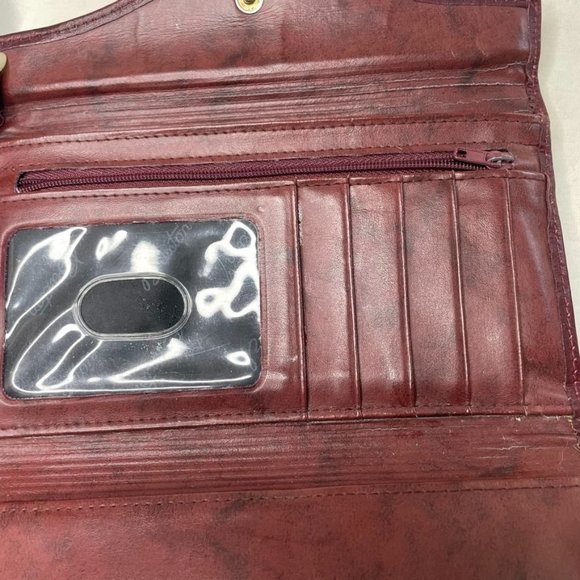 Buxton Heiress Clutch Wallet Top Grain Cowhide Leather Black u Coin Purse CC Slo - Picture 6 of 7